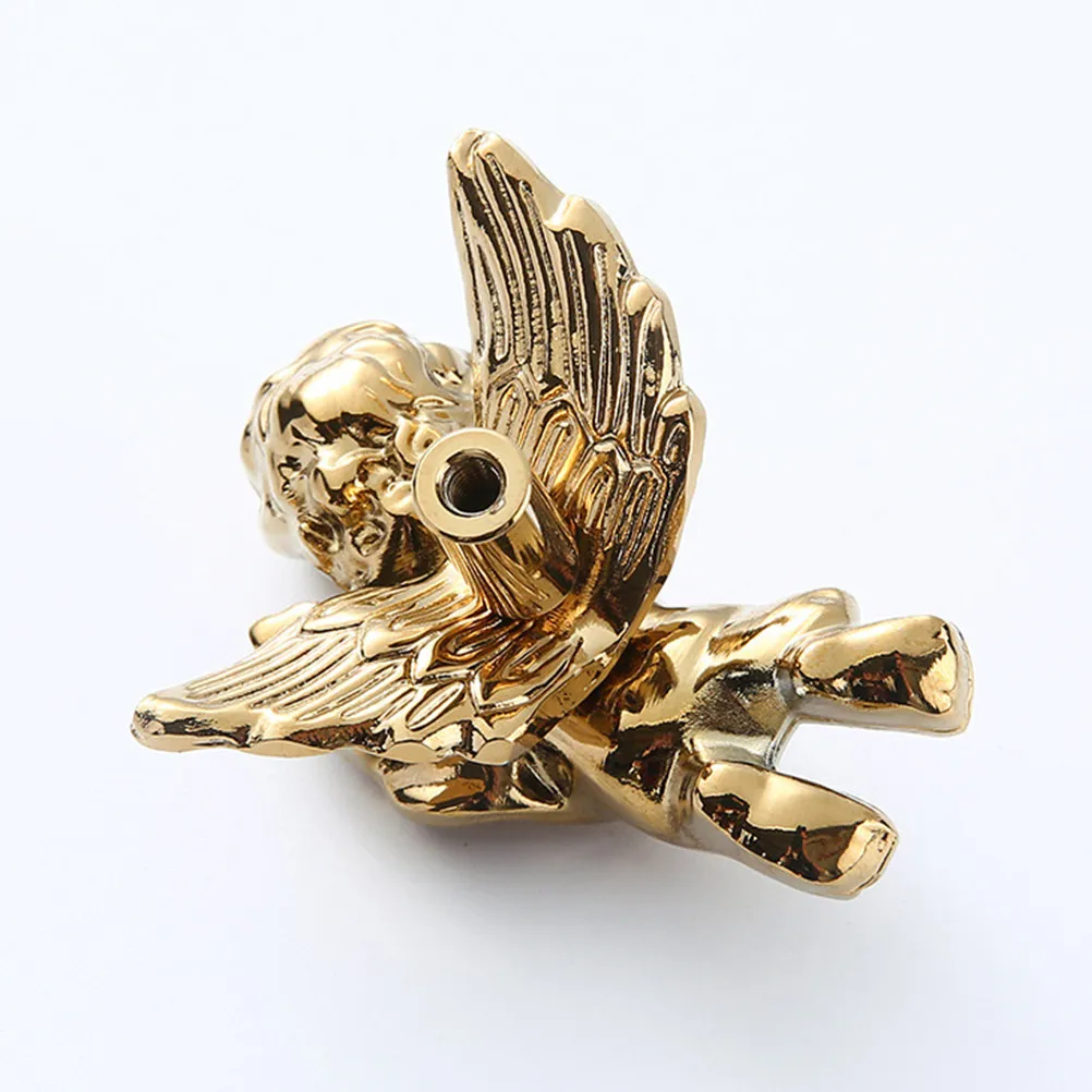 

1 шт. Натуральная металлическая ручка-кнопка для ящика, латунная, в форме ангела, для кухонной мебели, в стиле бохо, боковое крепление