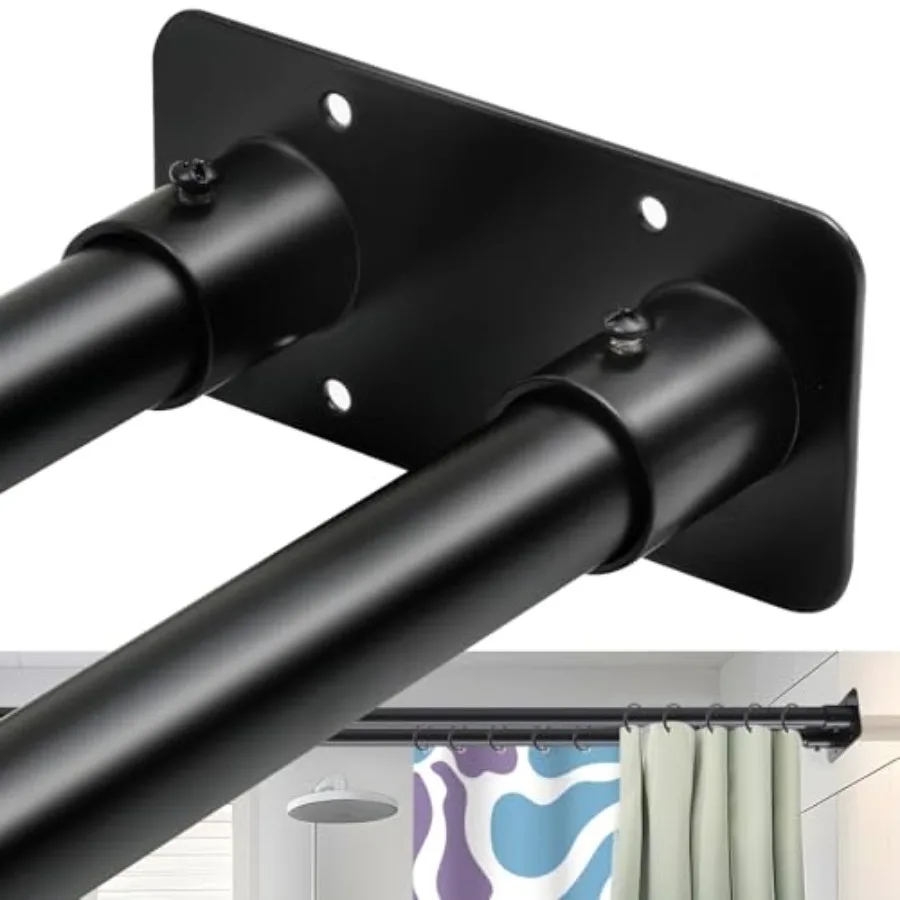 

28 to 75 Inch Double Shower Curtain Rod Adjustable Double Shower Curtain Rods for Bathroom 28 to 75