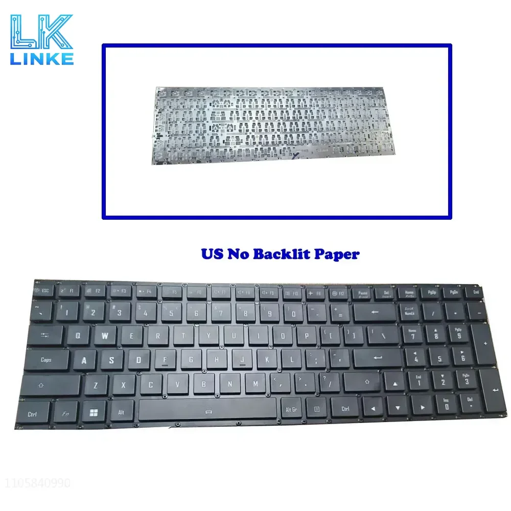 New No Backlit US GR Keyboard For Gigabyte For AORUS 15P KB WB KD XD YD KC XC XE4 XE5 RX5L RTX3070 15X ASF AKF 17X AZF YES