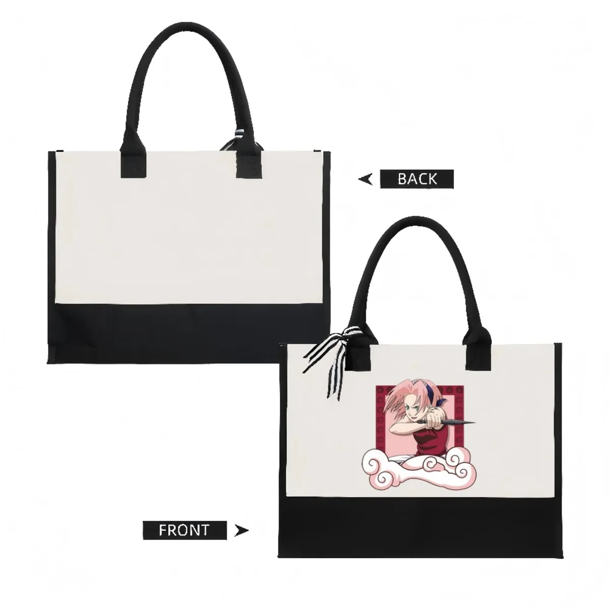 شيبودن 2026 وصول جديد موضة عملية واسعة قابلة لإعادة الاستخدام حمل حقيبة نمط طباعة 2 لهجة الثقيلة الكتف الكبير با #2