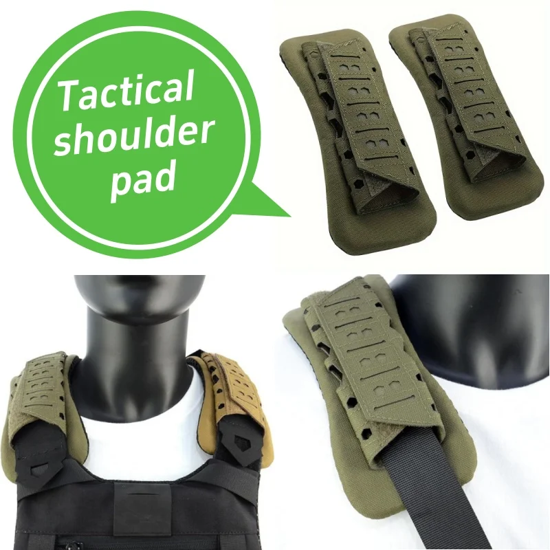 

Pair of Tactical Shoulder Pads Vest Backpack Shoulder Pads Breathable Cushioning Non-Slip Tactical Gear Backpack Shoulder Strap