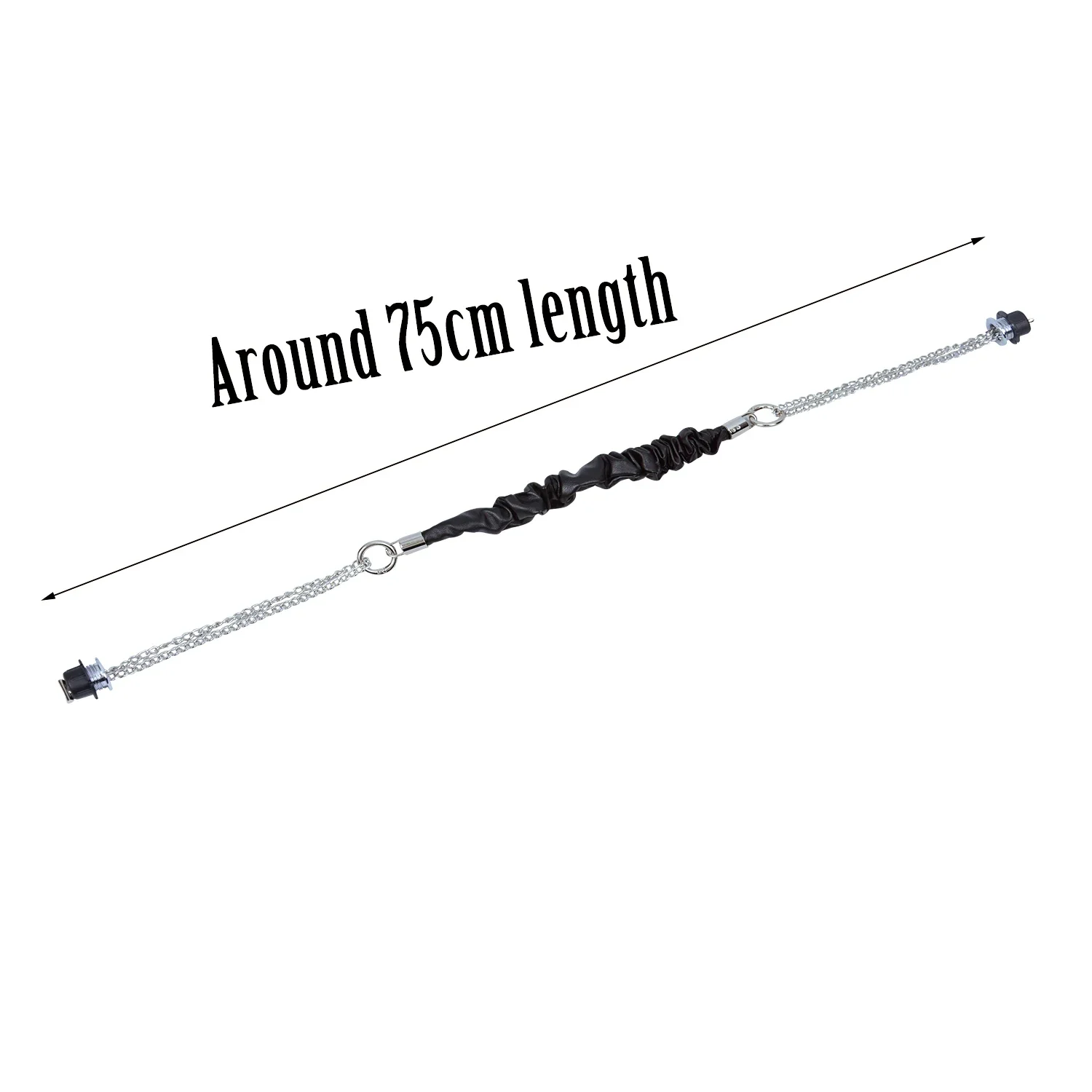 New 1 Pair Long OBag Leather Handles Strap Fold Pleat with Silvery Chain for OBag O Bag DIY Women Shoulder Handbags