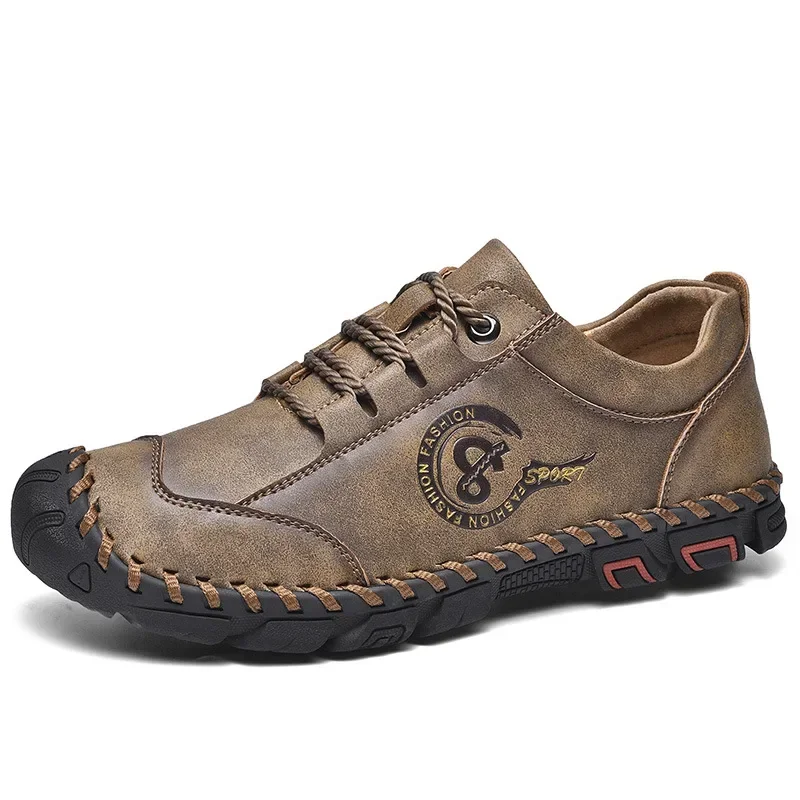 Classic Comfortable Men Casual Shoes Loafers Men Shoes Quality Split Leather Flats Hot Sale Moccasins Plus Size