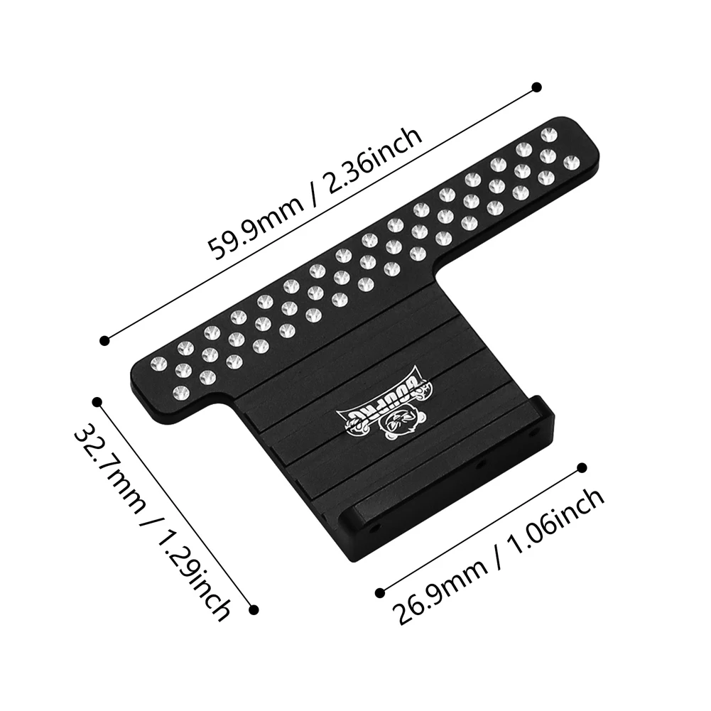2 Stuks Aluminium RC Side Pedalen Platen Side Step Pedaal Metalen Side Step Board voor 1/24 Axiale SCX24 RC Crawler auto Upgrade Onderdelen