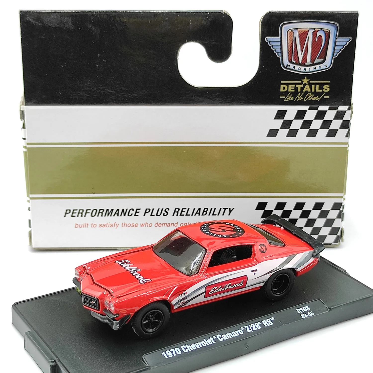

Литой под давлением M2, масштаб 1/64, Chevrolet Camaro Z/28 RS, модель автомобиля из сплава, Коллекционная игрушка, подарок, сувенир, украшение для дисплея