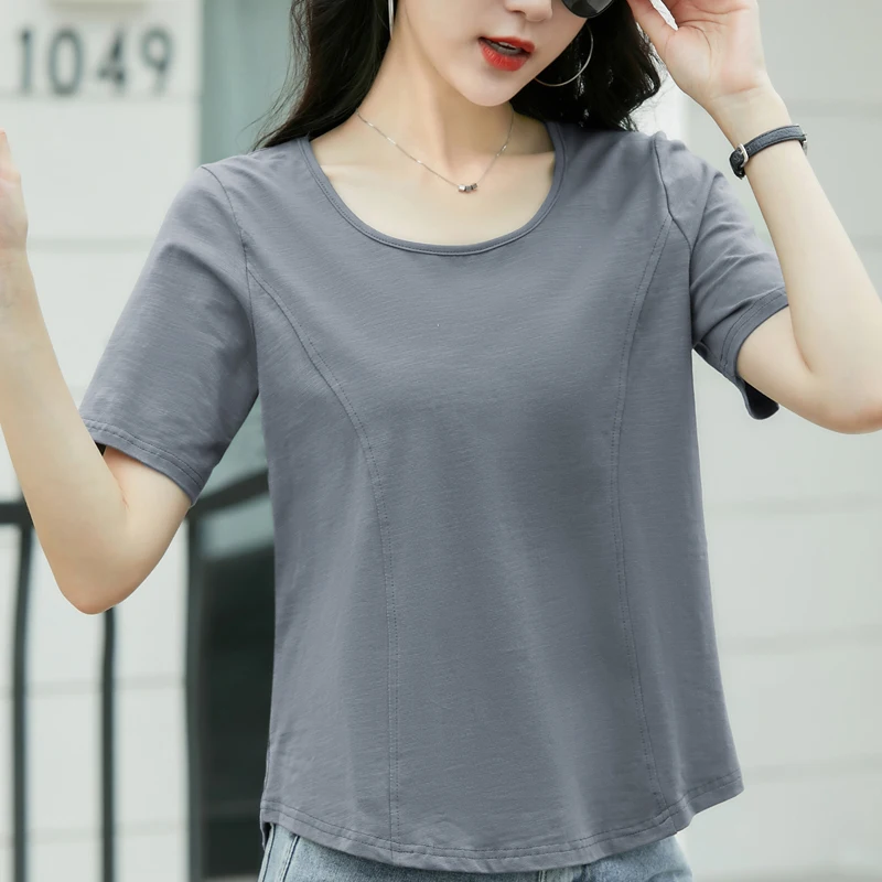 New Fashion Blusa Summer Short Sleeve O-Neck Women Blouse Casual Blouse Shirt Women Tops  Blusas Mujer De Moda 2024 Verano J901