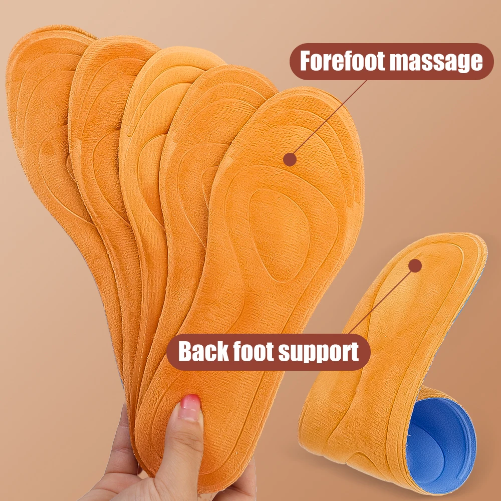 2023 New Self Heating Insoles Massage Memory Pad Thermostatic Thermal Insole Foam Arch Shoe Heated Pads Winter Warm Men Women