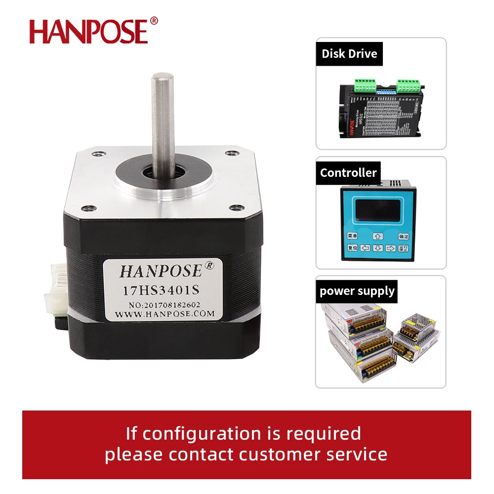 captive Stepper Motor 17HS3401S 34mm 1.3A 28Ncm 4-lead 42 Motor Nema17 Stepper motor for DIY 3D Printer CNC