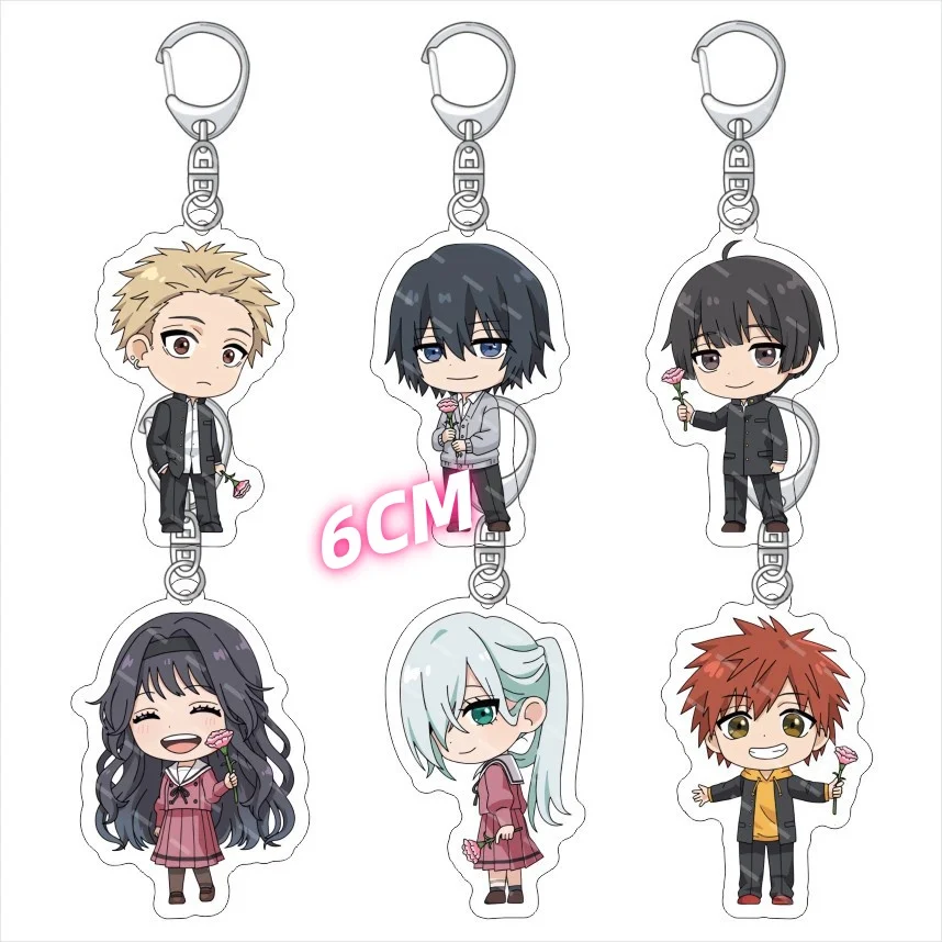 

Новый аниме «Ароматный цветок цветет с городством»Акриловый брелок в стиле аниме Рождественский подарок Брелок для ключей Сумка Подвески LoverPendant 6 см