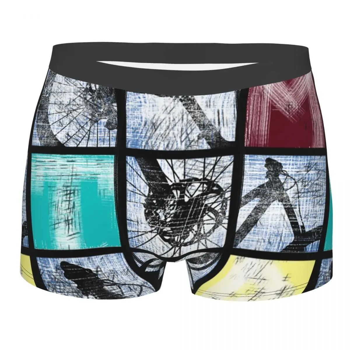 Man Boxer Shorts Panties Square MTB Mountain Bike Soft Underwear Homme Humor S-XXL Underpants