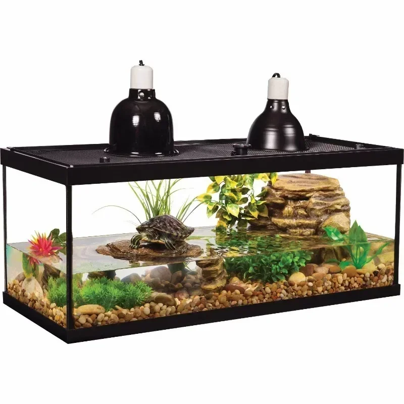 Tetrafauna 20-Gallon Deluxe Aquatic Glass Turtle Tank Starter Kit