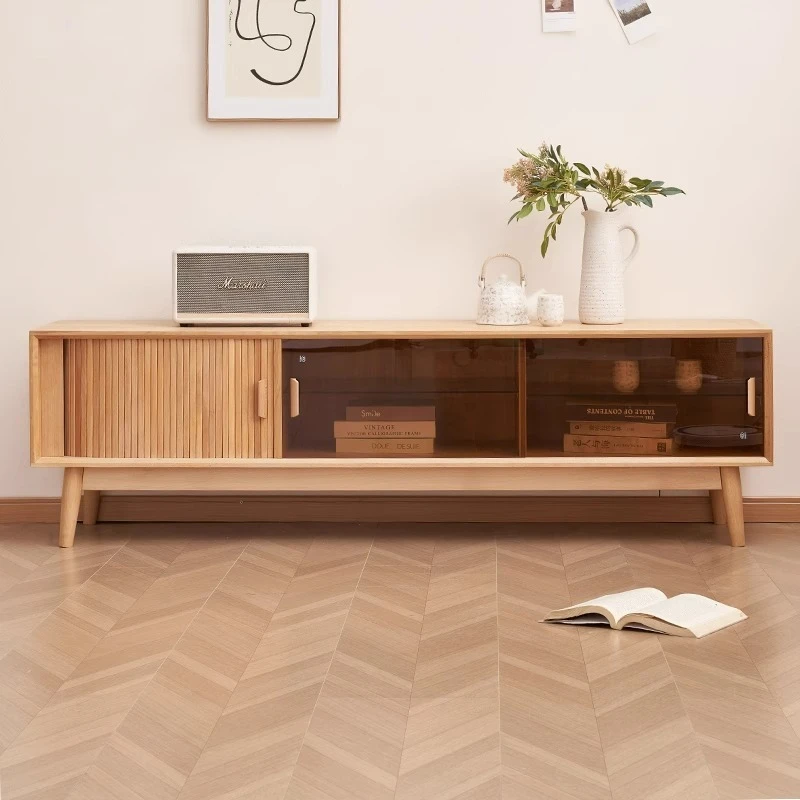 

Beech Solid Wood Tv Stand Storage Modern Minimalism Living Room Tv Cabinet Originality Wall Design Home Furniture Mobile HQ40