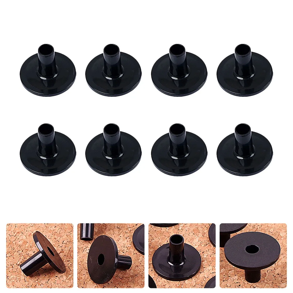 

8 Pcs Black Plastic Cymbal Stand Sleeves Drum Accessories Felt Replacement Suitable Most Stands Prevent Damage Long Term Use