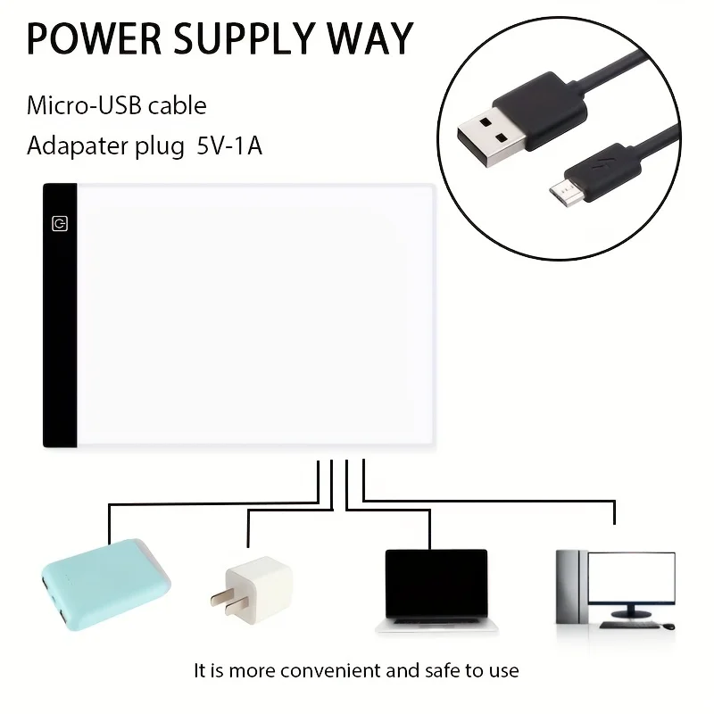 LED-tekening kopieerbord 3-niveau dimbaar A3/A4/A5-formaat tekentabletten voor animatie schilderen kunst ontwerp industrie geneeskunde
