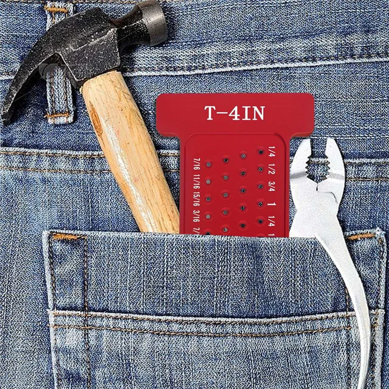 1 sztuka pozycjonowanie otworów ze stopu aluminium miernik trasowania linijka do obróbki drewna miernik znakowania Imperial znakowanie T-rule