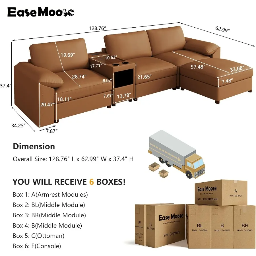 Modular Sectional Sofa, L Shaped Sofas for Living Room