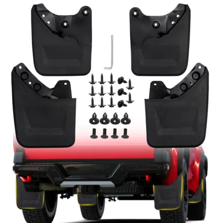 

Upgraded Mud Flaps for 2024 2025 2026 Toyota Tacoma 4th Gen Mudguards Front and Rear Wide Tire Splash Guards Accessories No Dri