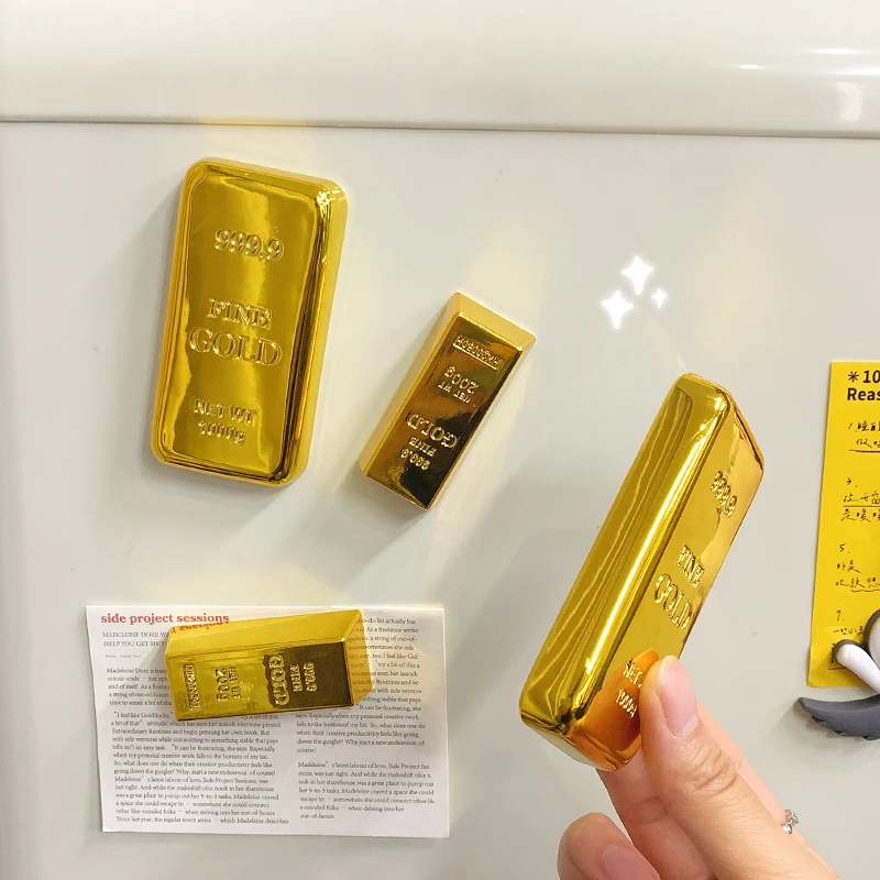 Gold Bar Refrigerator Magnet Personality Creative Creation Interesting 2024 New Beer Bottle Opener Opener Refrigerator Magnet