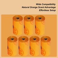 Poop Bags 7 Pieces Orange Scented Dog Waste Bags Citrus Scented Tear Resistant Garbage Containers Leak Proof Pet Supplies For