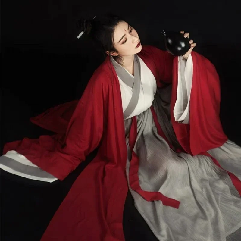 

Xiake Ancient Clothes Xiake Big Red Hanfu Men's And Women's Scholar Style Immortal And Elegant Ancient Style Xiake Cosplay