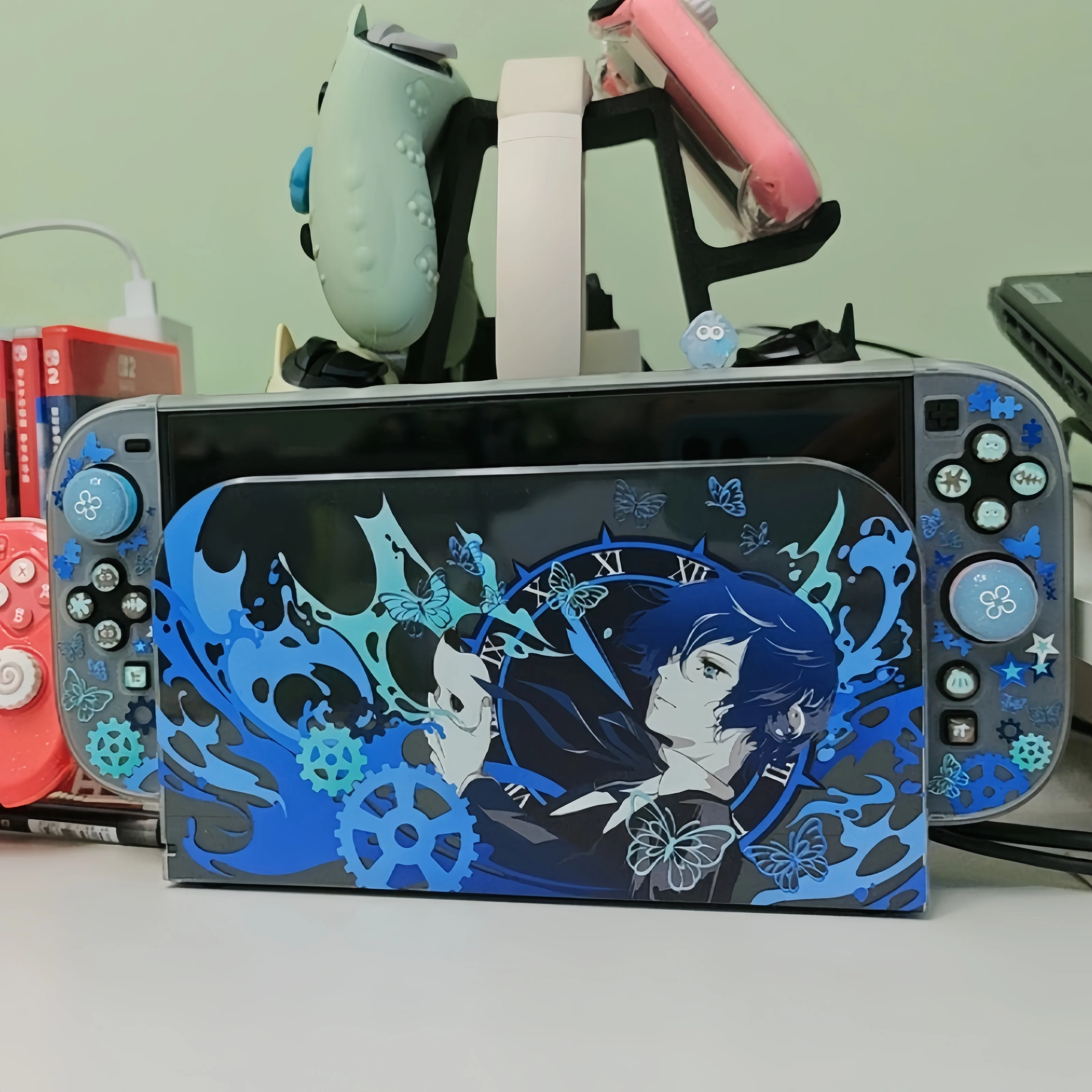 Funda Protectora Rígida Semi Transparente con Diseño de Makoto Yuki de Persona 3, Compatible con la Consola de Juegos Switch 2 Oled Lite