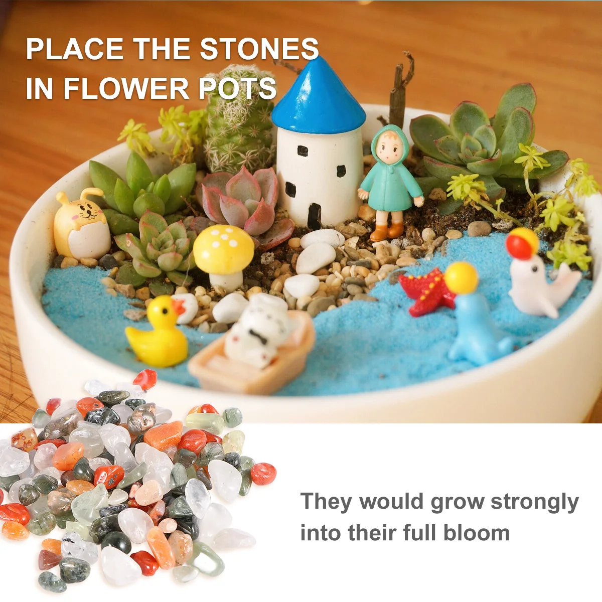 

2 Pack Decor Crystal Gravel Decoration Pebbles for Fish Tank Natural Decorations