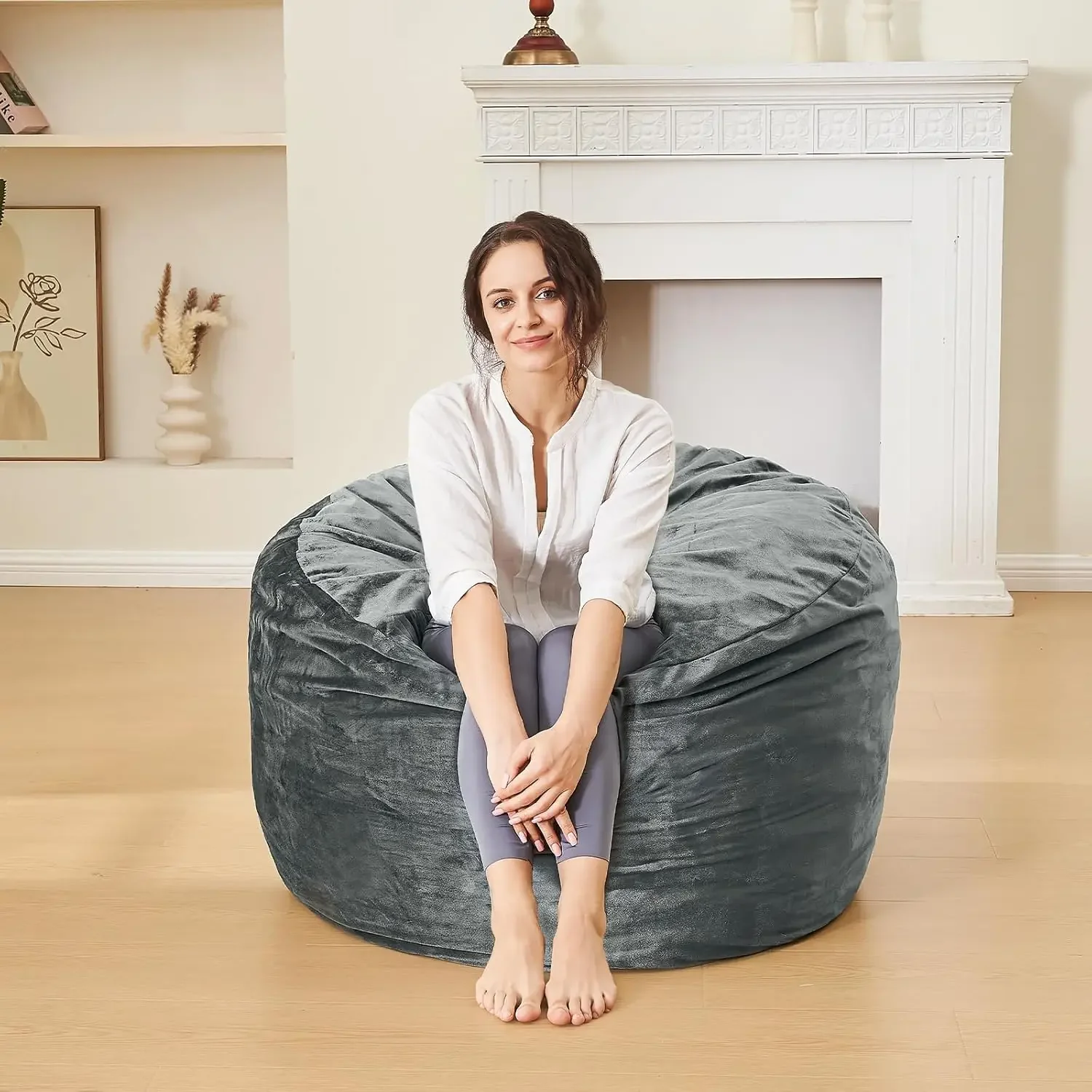 

Bean Bag Chairs for Adults - Memory Foam Furniture BeanBag Chair - Kids