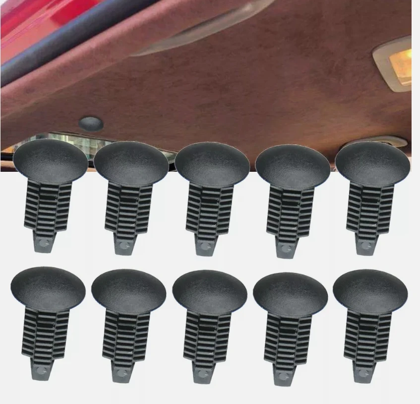 

10pcs Car Roof Lining Clips Headliner Trim Strip Clip Rear Lining Carpet Longer For VW T4 T5 Transporter Car Accessories