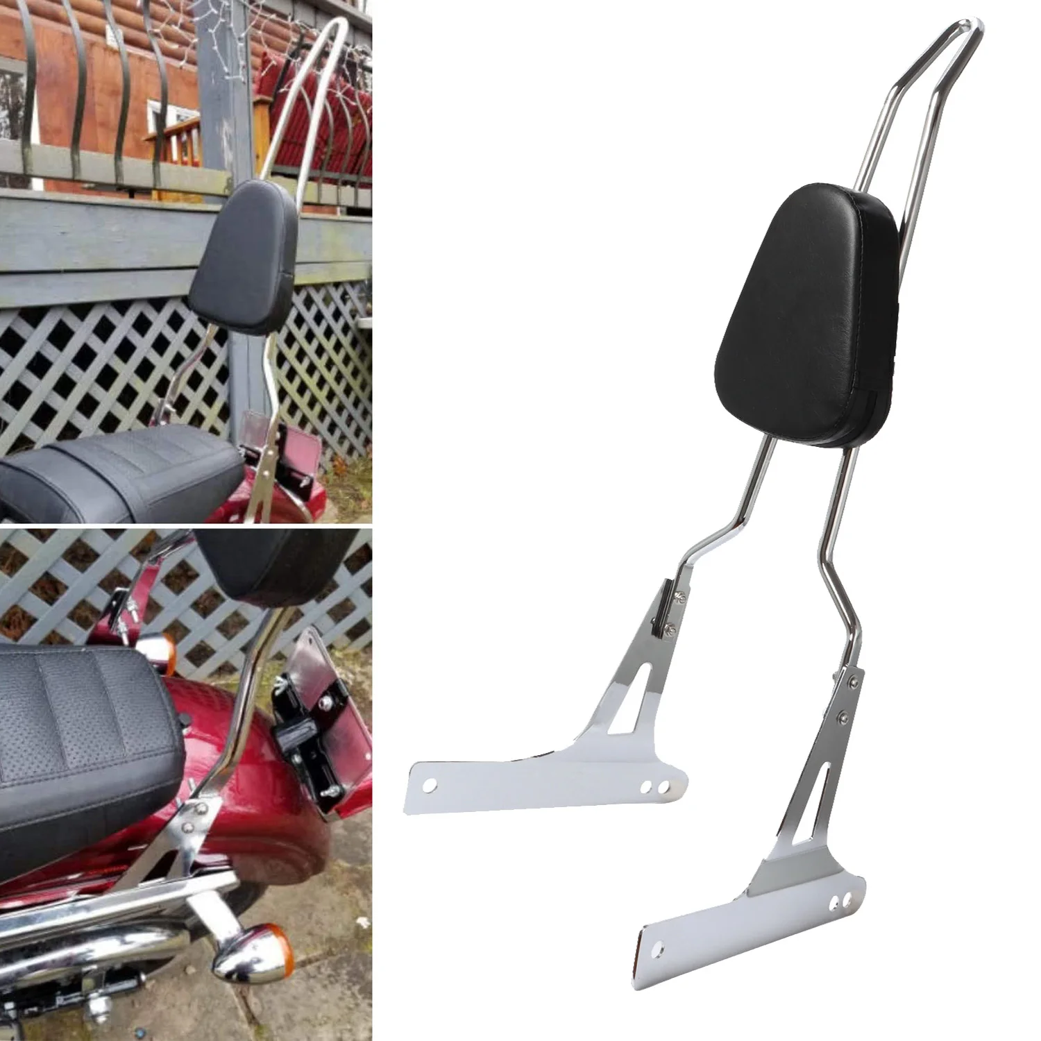 

Chrome Detachable Rear Passenger Backrest Sissy Bar For Harley Dyna Street Bob Wide Glide Low Rider FXD FXDB FXDC FXDL 2006-2017