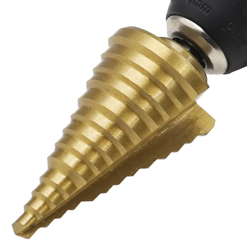 6-35 Hexagonal shank straight groove step drill pagoda reaming  iron plate and aluminum drilling