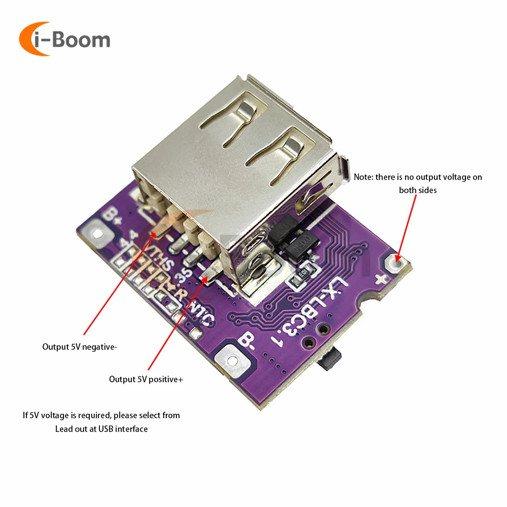 Type-C 5V USB Charge Discharge Integrated Module 3.7V 4.2V 18650 Lithium Battery Charging Boost Power Board protection board