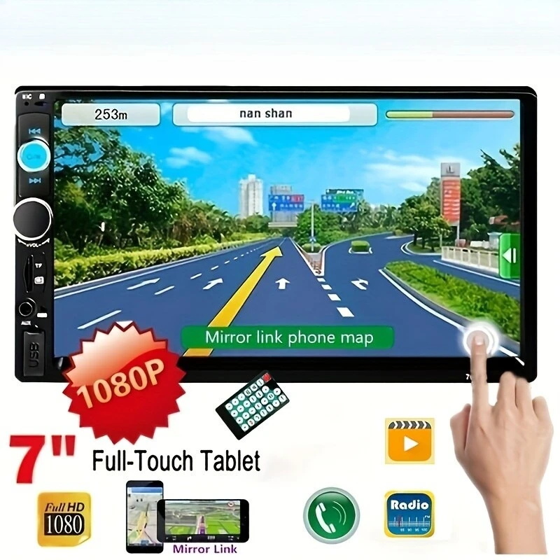 2 Din 7 Inch Car Stereo Touch Screen Multimedia MP5 Radio