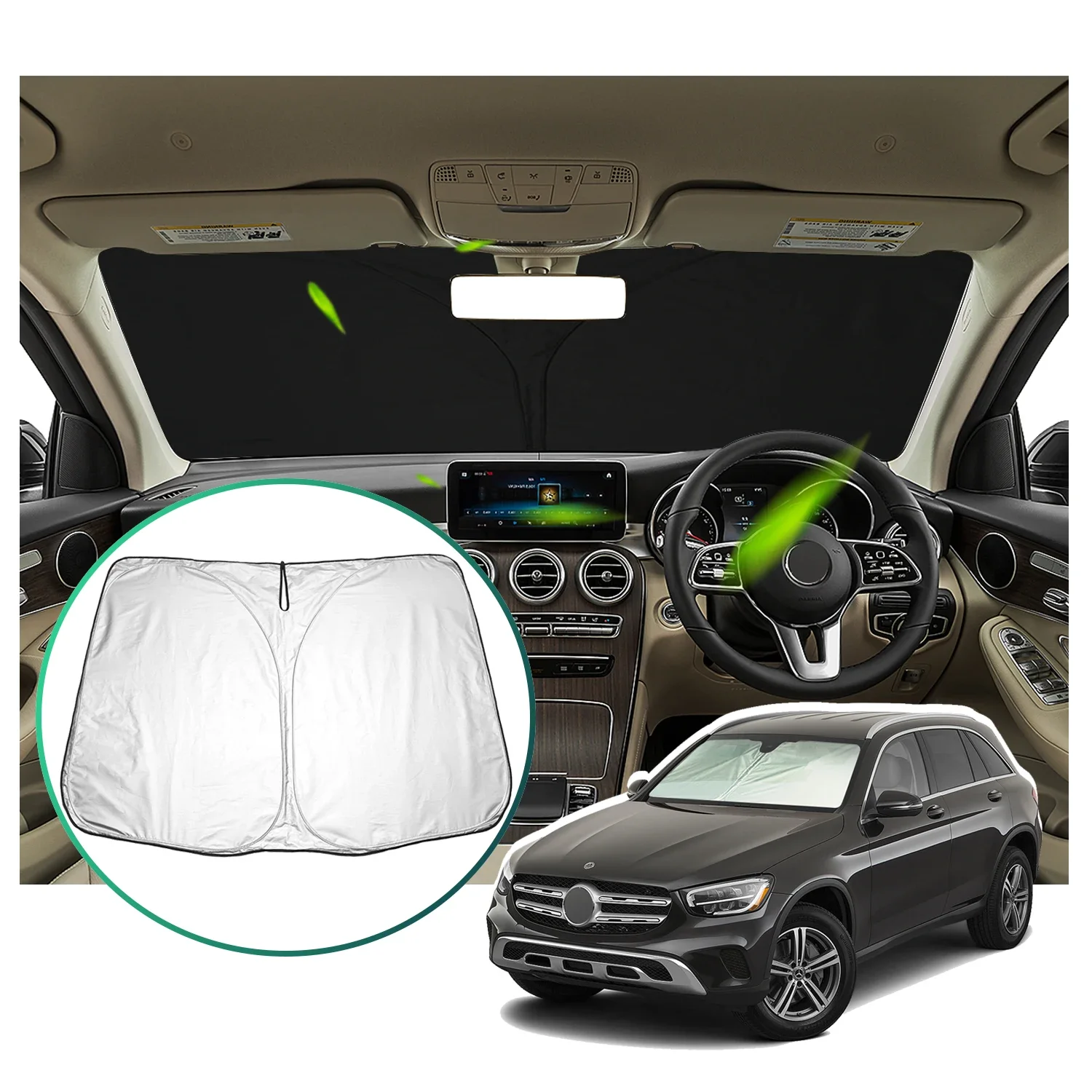 For Hyundai Santa Fe TM SantaFe 2019-2022 2023 Magnetic Car Sunshade Front Windshield Frame Curtain Rear Side Window Sun Shades