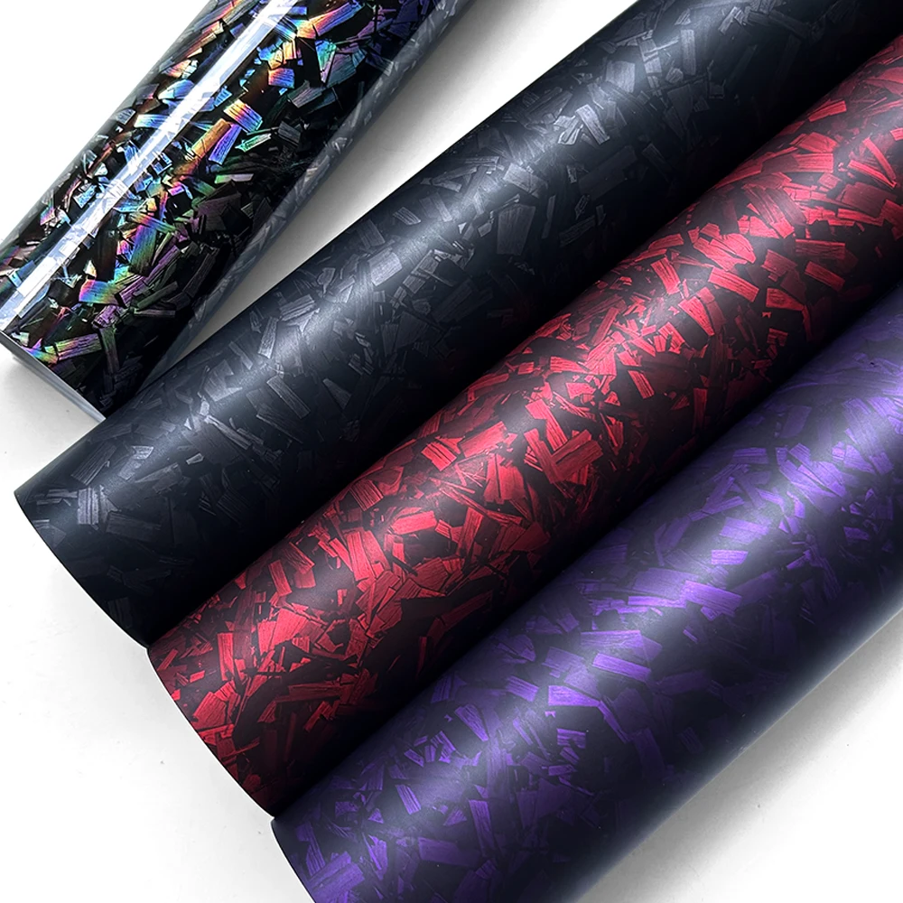 

Matte Black Red purple Forged Carbon Fiber Vinyl Wrap Films Sticker on the Hood Adhesive Vinyl for Car Stickers Motorcycle Decal