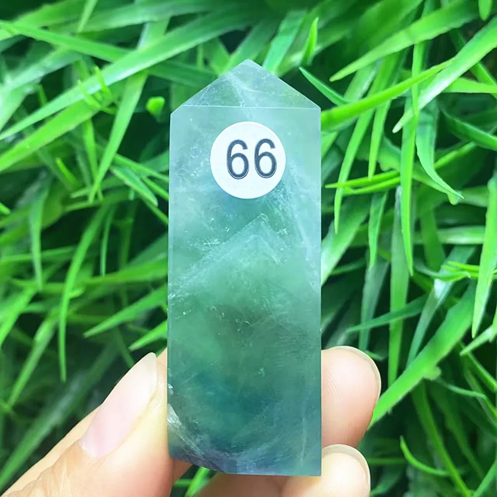 Natural quartz crystal fluorite four-sided magic wand point healing chakra home decoration decoration