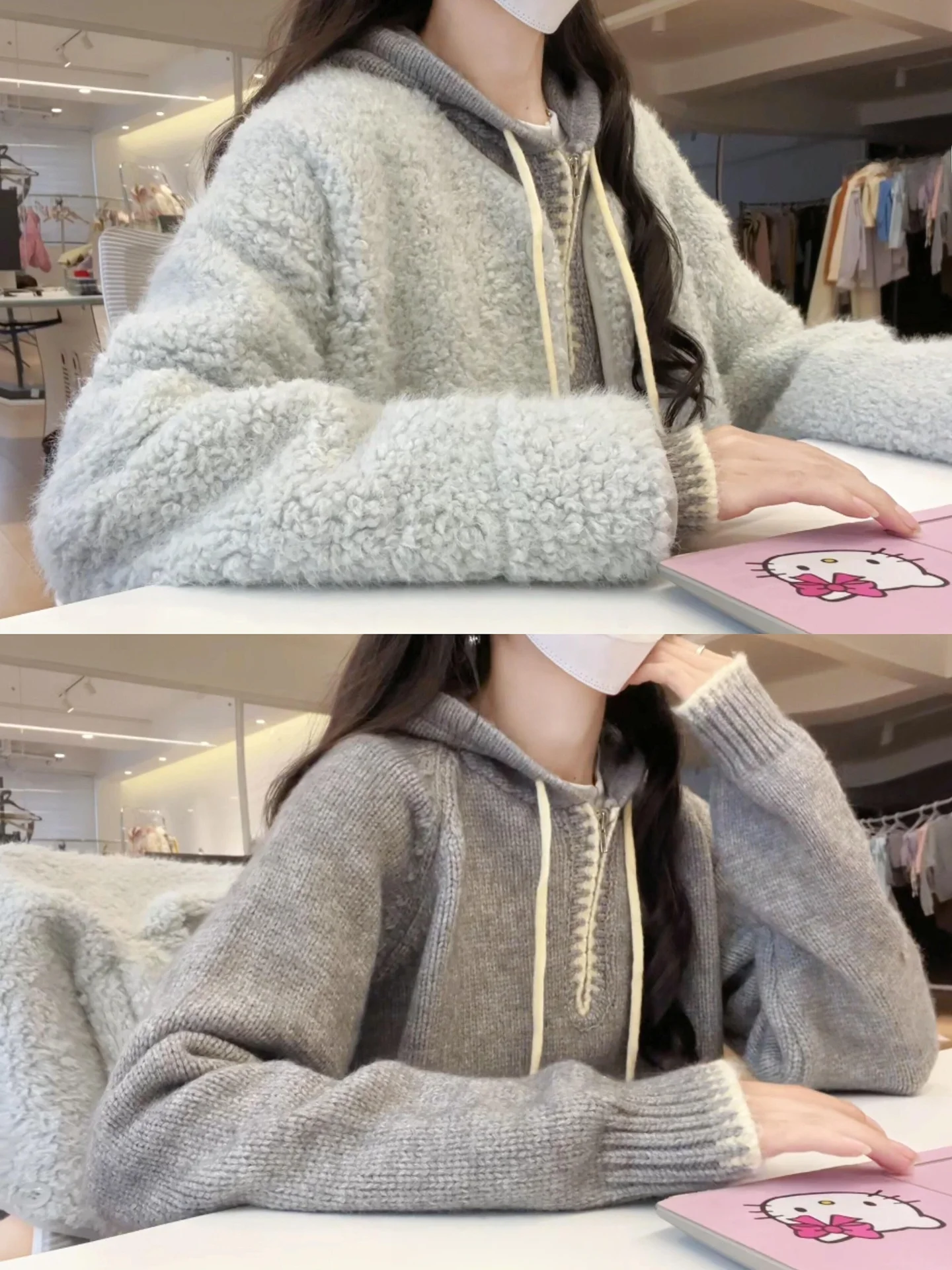 

Chic Hooded Knitwear Women's Long Sve Lazy Sle Unique Design Autumn Winter Faion Commute Soft Warm Breathable Casual Top