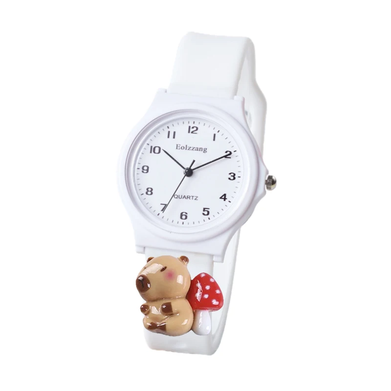 漫画カピバラ男の子女の子腕時計子供ミニマリストかわいい子供漫画腕時計ギフト子供のための女の子時計