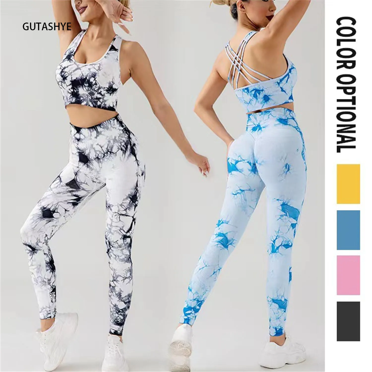 

Yoga Sets Women Sportswear Gym Clothing High Waist Leggings Workout Gym Outfits Fitness Wear Sports Yoga Suits