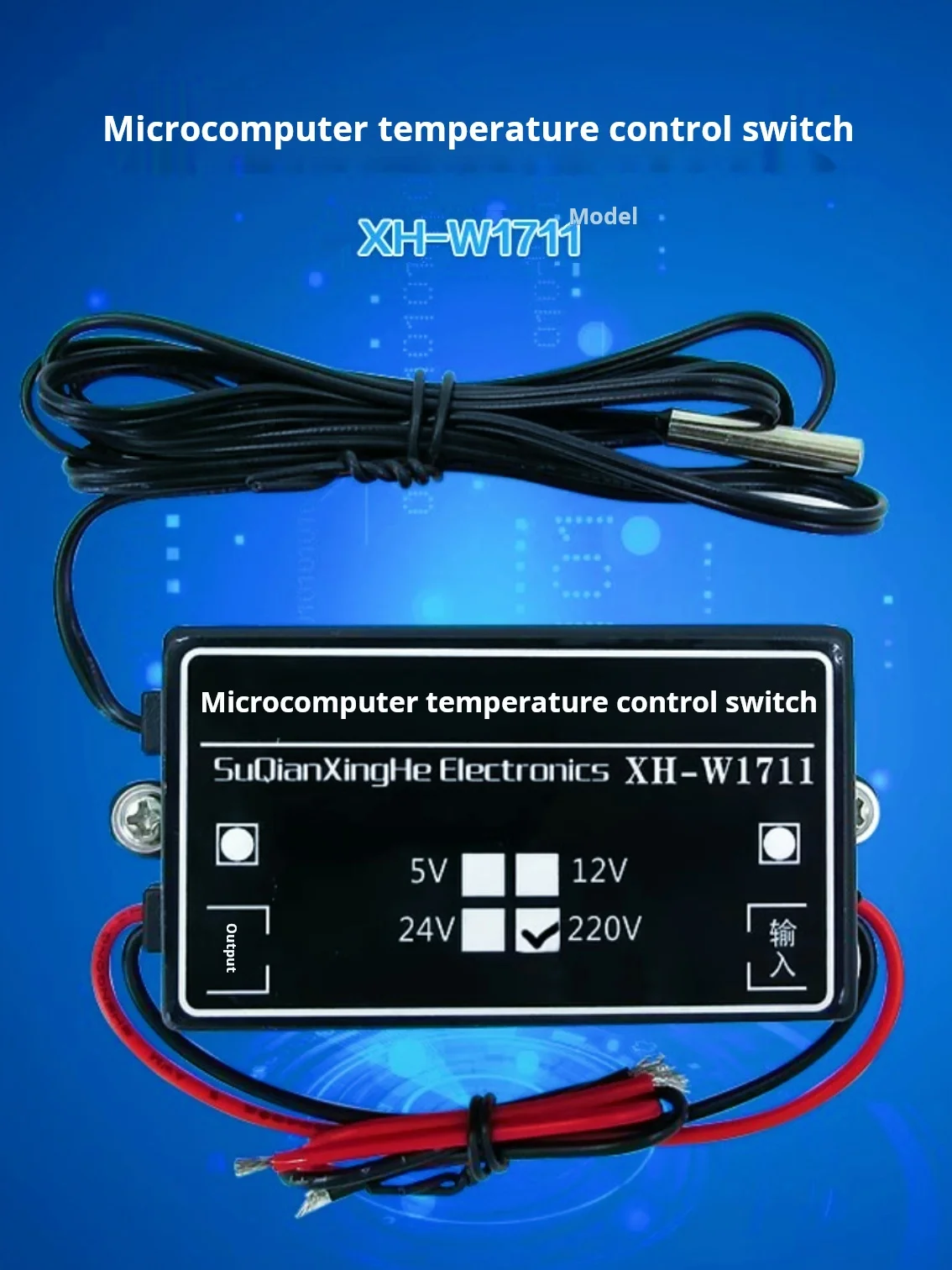 

Microcomputer temperature control switch module adjustable instruction type High Precision Thermostat voltage 5v12v24v220v