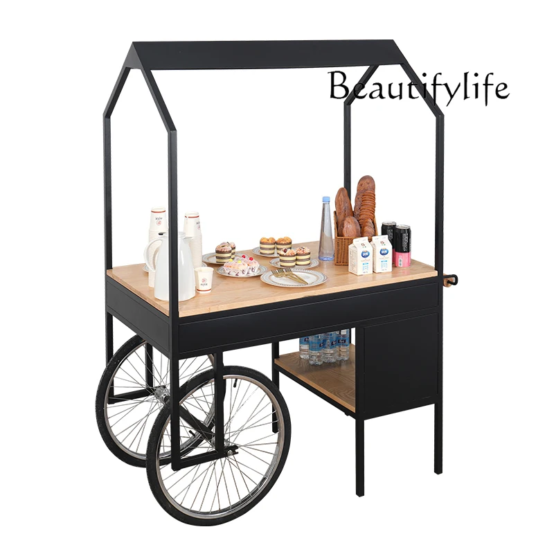 Night market float shopping mall scenic spot stall coffee cart movable sales truck outdoor activities wrought iron trolley