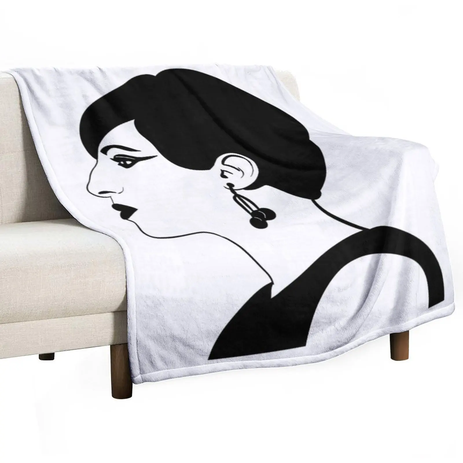 

Barbra Streisand Profile Throw Blanket wednesday Vintage Multi-Purpose blankets ands Blankets