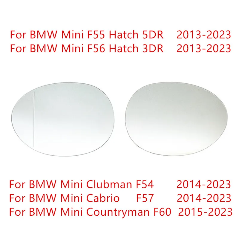 Heated Rearview Mirror Glass For BMW Mini Clubman F54 F55 F56 Cabrio F57 Countryman F60 Side Mirror Lens Automotive Accessories