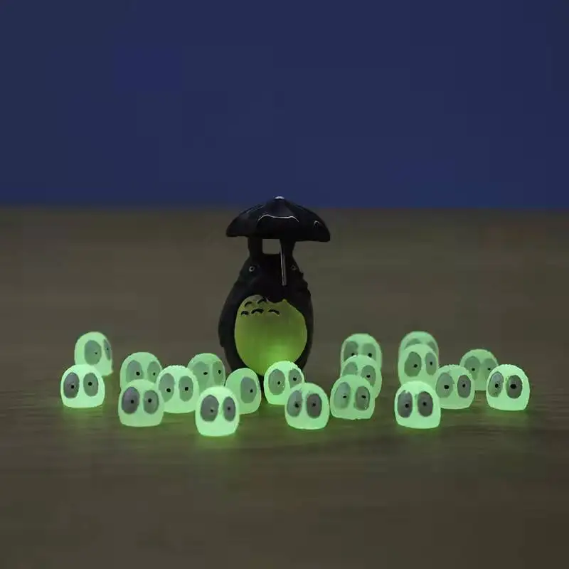 

10Pcs Mini Glowing Dust Balls Elf Forest Flower Pot Halloween Decoration Micro Landscape Accessories for Patio Balcony Yard Lawn