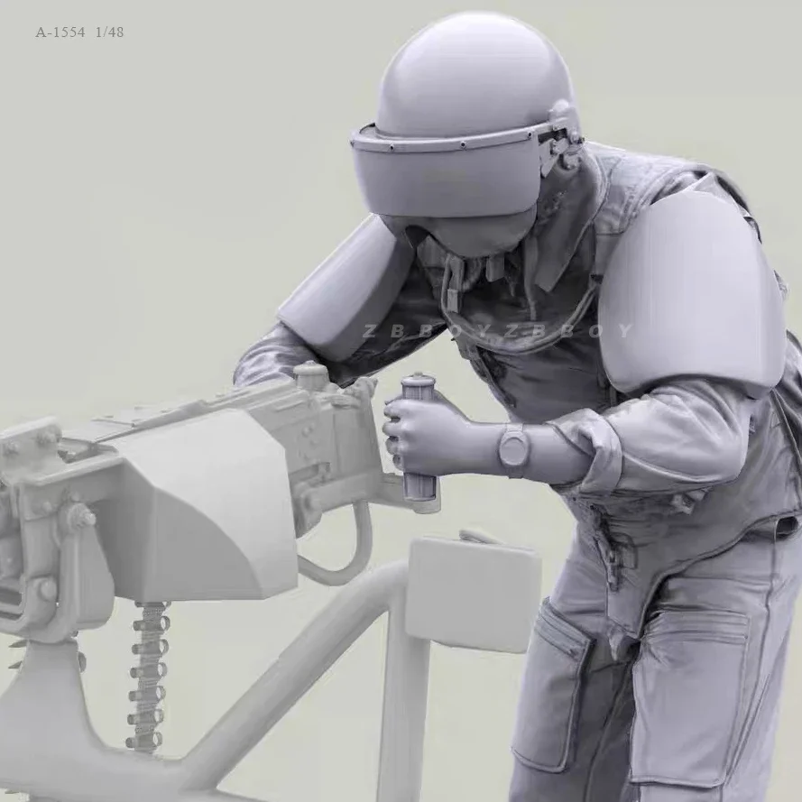 

1/48 Resin Soldier model kits figure colorless and self-assembled A-1554 (Single person, no gun)