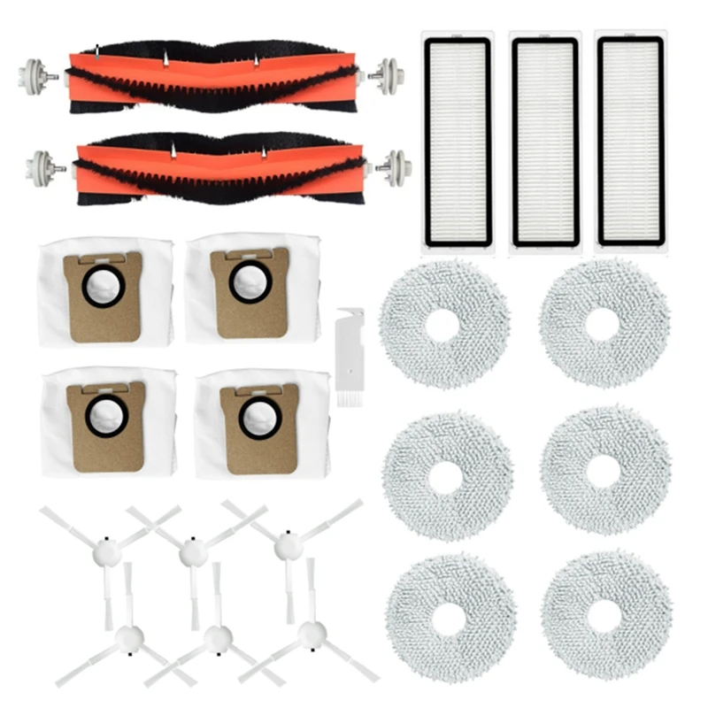 

Запчасти для робота-пылесоса Dreame L10S Ultra S10 S10 Pro S20, основная и боковая щетки, фильтр НЕРА, мешок для сбора пыли, насадка на швабру