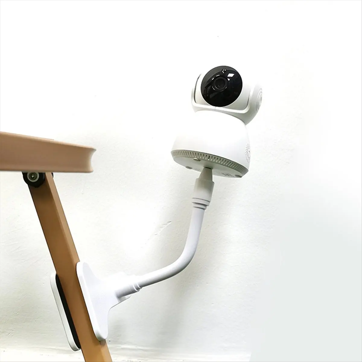 TCE Universal No Punching Clip Mount Webcam Stand Attaches to Crib for Baby Monitor Home Flexible Twist Mounting Bracket B