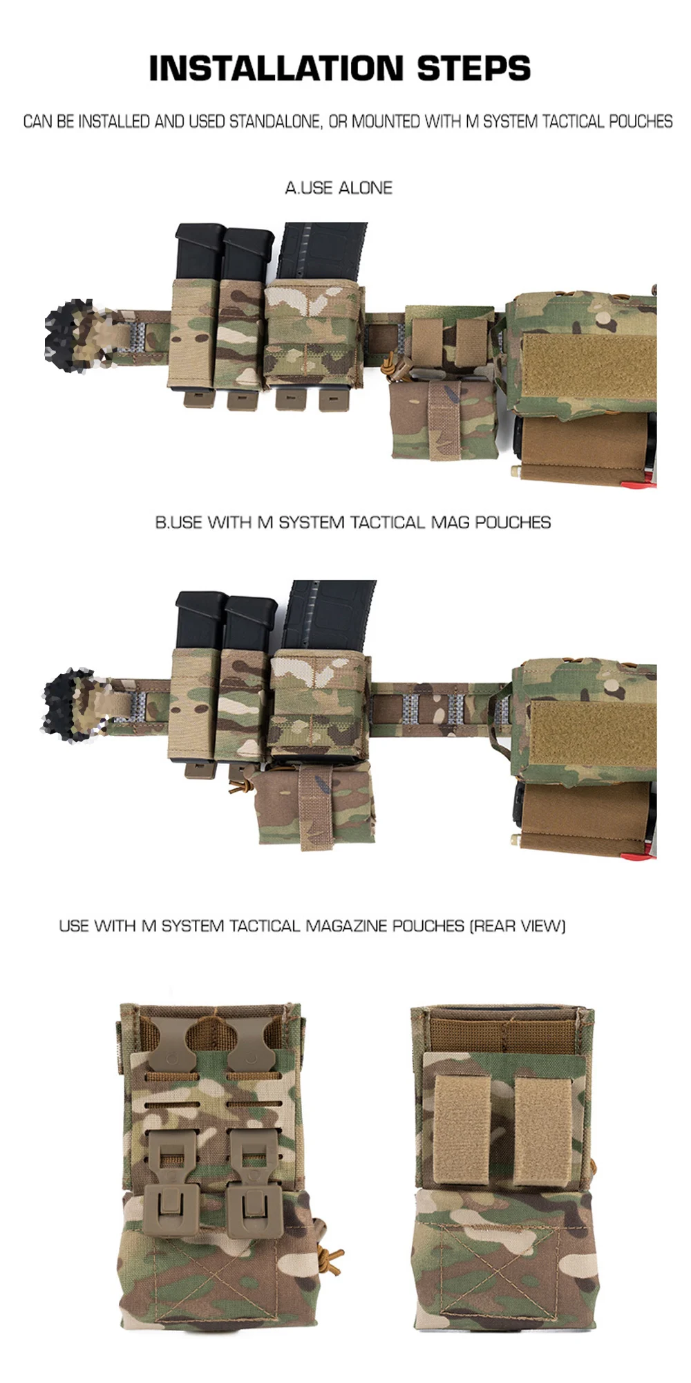 Taktische MINI-Recyclingtasche, Molle-Magazintasche, Magazinhalter, Outdoor-Paintball-Utility-Rückgewinnungstasche, Jagd-Magazintasche, Zubehör – Detail 13