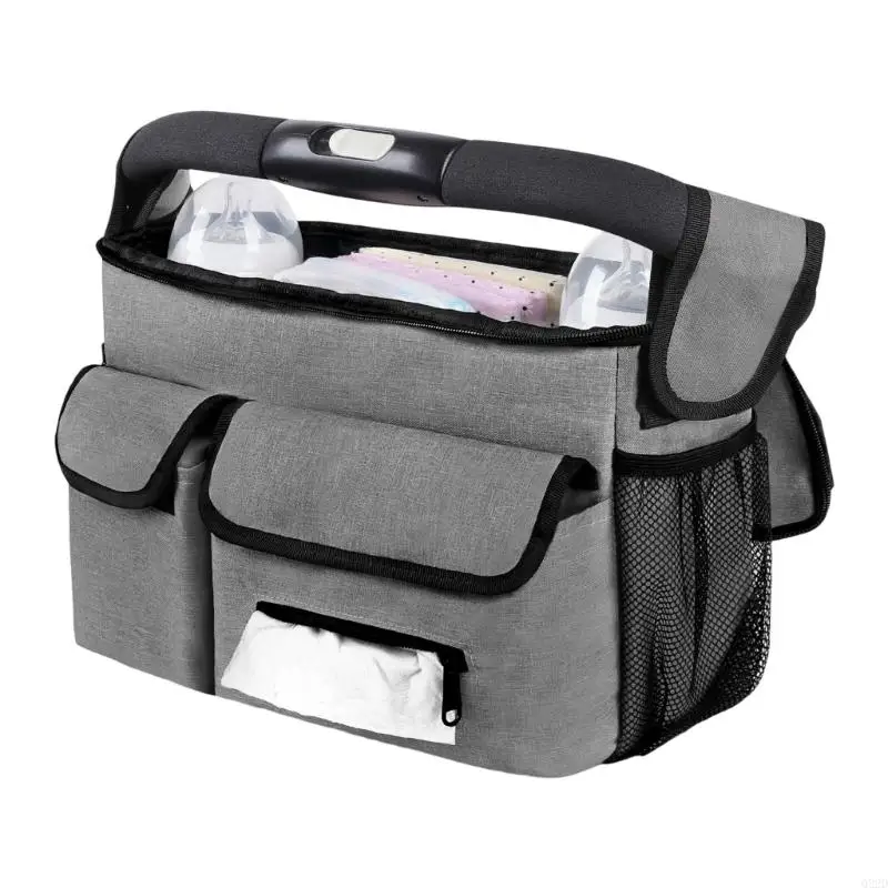Q22D Cabrio-Kinderwagen-Aufbewahrungs-Organizer, verstellbare Riemen, kompakte Reiselösung
