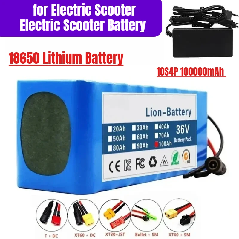 

10S4P 100000mAh 36v 18650 Lithium Battery for Electric Scooter Electric Scooter Battery