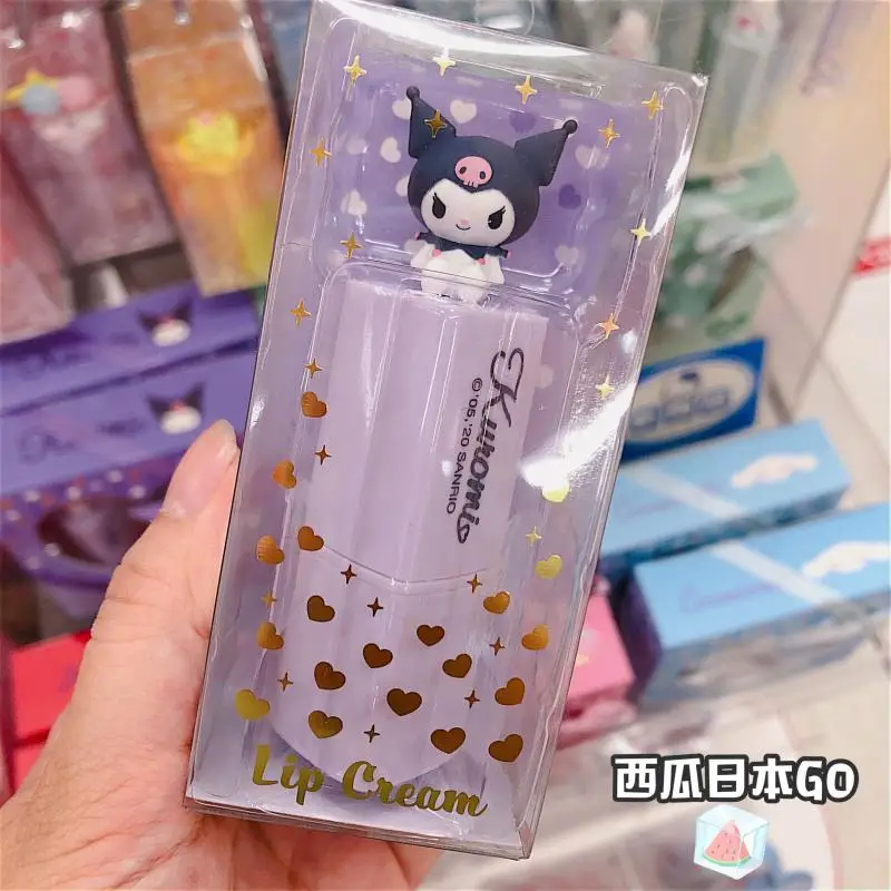 Cartoon Sanrioed Kuromi My Melody Kawaii Lip Balm Ins Girl Heart Cinnamoroll Portable Moisturizing Moisturizing Lipstick Gifts